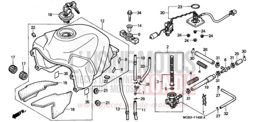 RESERVOIR A CARBURANT XL650V1 de 2001